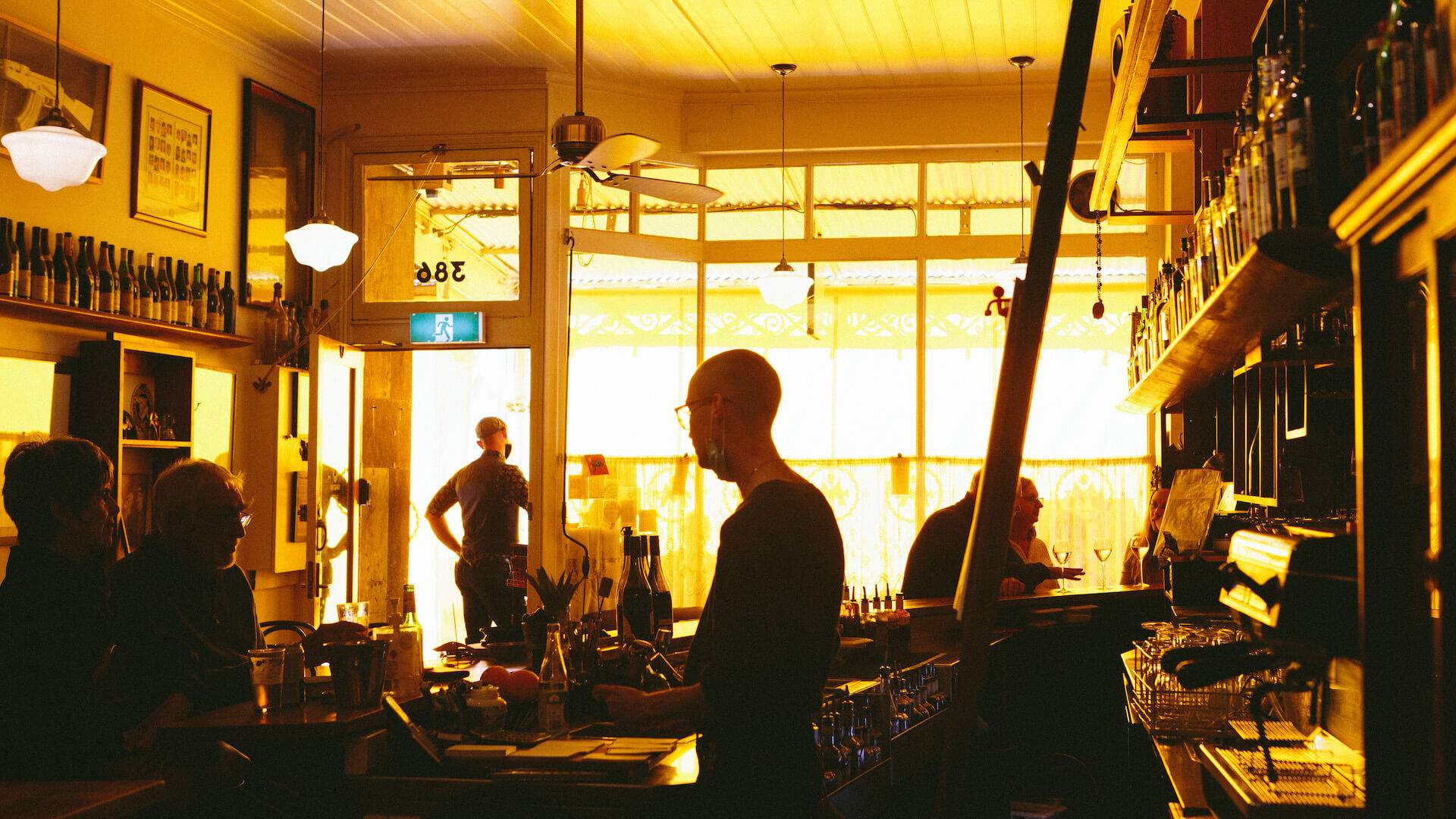 A view of the bar at gerald's bar north carlton - the best bar in melbourne.