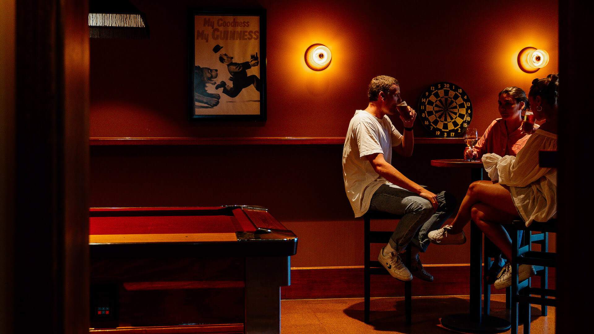 Billiards table at the Orrong Hotel - home to some of the best steak in Melbourne